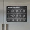 Mágneses skála lemez egységátváltási táblázattal - rozsdamentes acél hűtőmágnes Ezüst