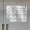 Mágneses skála lemez egységátváltási táblázattal - rozsdamentes acél hűtőmágnes Fehér