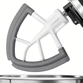   Konyhai 4,5–5 literes tálas állványos keverőhöz való Flex Edge habverő szilikon széllel és kaparóval Szürke