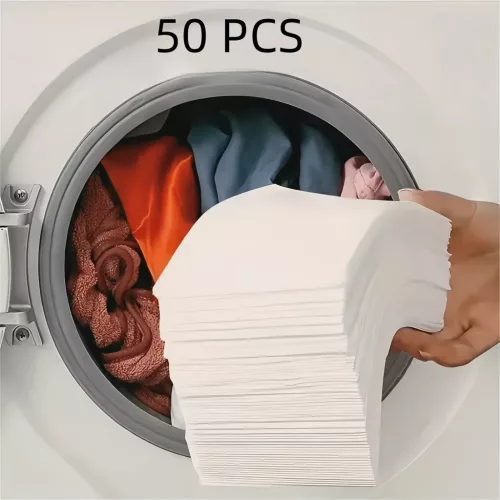 50 db színfogó lap | Színátvitel és mosási színezés megelőzése, mosógépbarát, ruhavédő 50 db