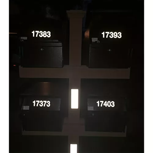 10 db éjszakai visszaverő digitális címke, önragasztó ajtószám fólia, szobadísz, kerti dekoráció, 8 cm