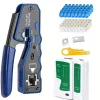50 db Erős RJ45 krimpelő szett kábelteszterrel, vágóval - Cat5e/Cat5/Cat6 Ethernethez
