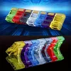 35 db Színes aranyozott RJ45 hálózati tiszta réz kábel kristályfej, CAT5e/CAT6/CAT6A, vegyes szín 35 db, vegyes szín