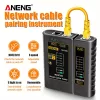 ANENG M469D hálózati kábeltesztelő RJ45/RJ11/RJ12 CAT5 UTP LAN kábelekhez, elemes Fekete