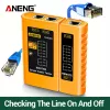 ANENG M469D hálózati kábeltesztelő RJ45/RJ11/RJ12 CAT5 UTP LAN kábelekhez, elemes Fekete