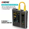 ANENG M469D hálózati kábeltesztelő RJ45/RJ11/RJ12 CAT5 UTP LAN kábelekhez, elemes Fekete