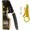 Professzionális Ethernet krimpelő szerszám ergonomikus fogantyúval, 8P RJ45 CAT5/6/6A, RJ11/RJ12