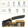 Professzionális Ethernet krimpelő szerszám ergonomikus fogantyúval, 8P RJ45 CAT5/6/6A, RJ11/RJ12