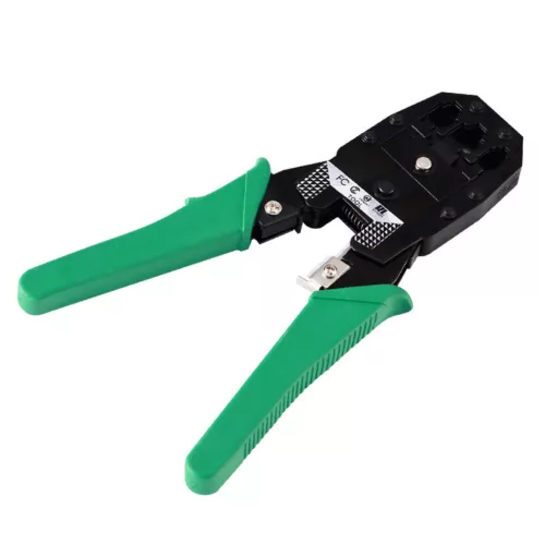 Professzionális RJ45 Cat5/Cat6 hálózati krimpelő fogó 4P/6P/8P, vágó és szálcsupaszító funkcióval