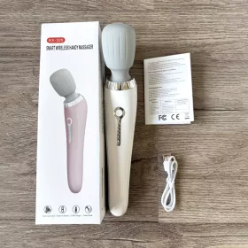   Kézi hordozható masszázspisztoly - USB-C tölthető, ultra-csendes, mélyszöveti masszázs nyakra, hátra, lábakra Fehér