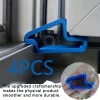 4 db ajtó- és ablakütköző készlet erős műanyag ütközésgátlóval és sínzárral Fekete