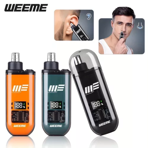 WEEME férfi USB-ről működő fül- és orrszőrnyíró LCD kijelzővel, újratölthető akkumulátorral Narancs
