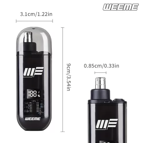 WEEME férfi USB-ről működő fül- és orrszőrnyíró LCD kijelzővel, újratölthető akkumulátorral Narancs