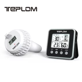   TEPLOM 5113 vezeték nélküli digitális lebegő medencehőmérő, IPX68, fekete