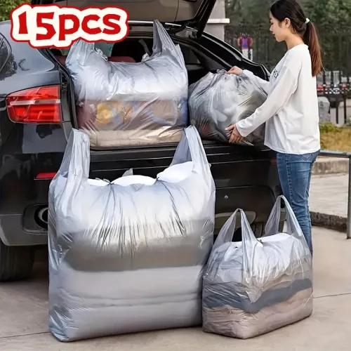 15 db extra nagy költözési tárolózsák, nagy kapacitású ruhákhoz, paplanokhoz és cipőkhöz