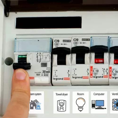 70 db/szett elektromos kapcsoló címke matrica - PVC anyagú otthoni azonosításhoz