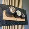 Falra szerelhető sarokcsiszoló korong tároló állvány, 6 helyes, 10/11,4/12,7 cm korongokhoz, fekete