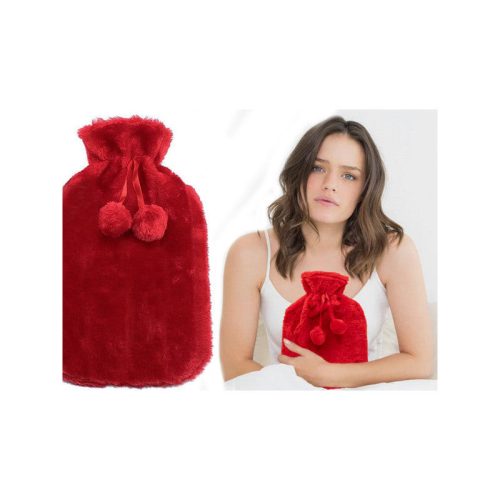 Puha szőrös borítású nagy plüss gumis hőtartó melegítő