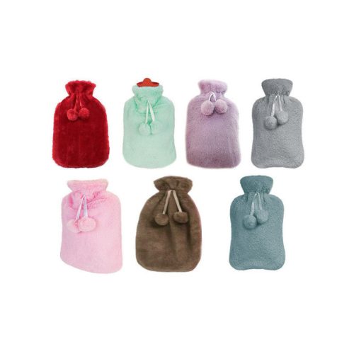 Puha szőrös borítású nagy plüss gumis hőtartó melegítő