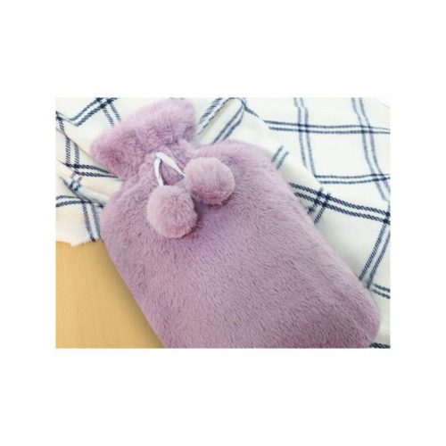 Puha szőrös borítású nagy plüss gumis hőtartó melegítő