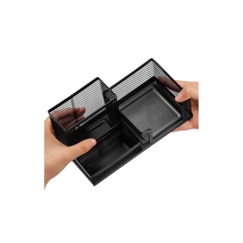 Fém íróasztali rendező 3 rekesz - íróasztali szervező, fém, 3 rekesz, asztali rendező