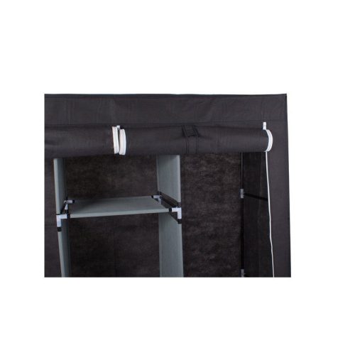 Ruhás szekrény összecsukható textillel, tároló szekrény, öltözködési szekrény, praktikus szekrény