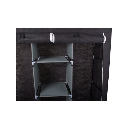 Ruhás szekrény összecsukható textillel, tároló szekrény, öltözködési szekrény, praktikus szekrény