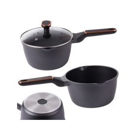   Mély fazék fedővel indukciós gáz tapadásmentes bevonattal 3l