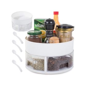   Forgatható szervező konyhai fiók tároló - praktikus konyhai szervezőrendszer - fiókszervező forgatható rekeszekkel