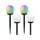4 db színes RGB napelemes kerti gömb lámpa 10 cm