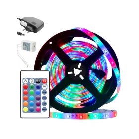   Vízálló LED szalag szett távirányítóval, 3528 RGB, 4.5m