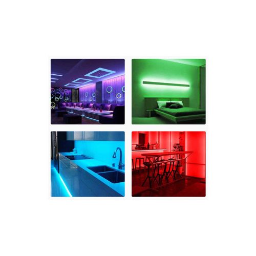 Vízálló LED szalag szett távirányítóval, 3528 RGB, 4.5m