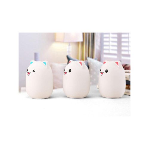 Színes érintésérzékeny macska éjszakai fény LED-vel