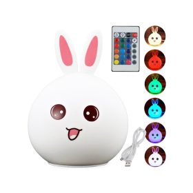   Vezérelhető RGB USB éjszakai fény nyuszi motívummal gyerekeknek