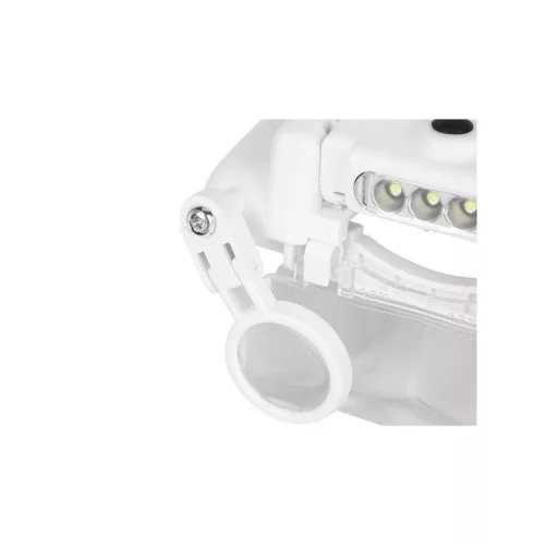 Fejlámpás fejvédő luxus 3 LED 11.5x