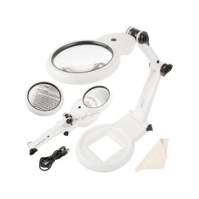   Ékszerész asztali nagyító 12x 8x 18 led usb-al több korosztály számára