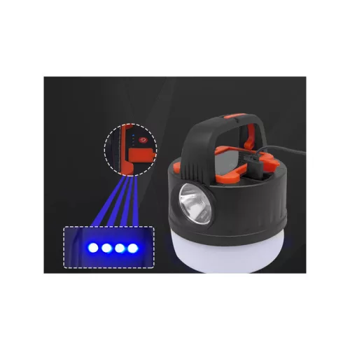 Túrázó lámpa, újratölthető LED USB, akasztóval