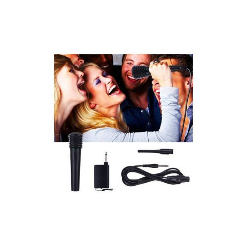 Karaoke vezeték nélküli mikrofon + állomás + kábel.