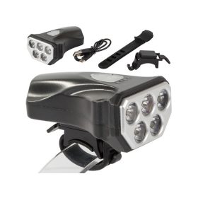   Kerékpár első lámpa 5 LED USB töltéssel - bicikli világítás