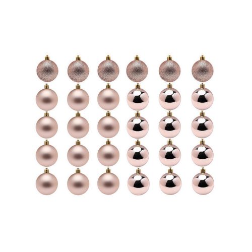 Karácsonyfadíszek 30 darab arany csillogó matt - Karácsonyi díszek, arany díszek