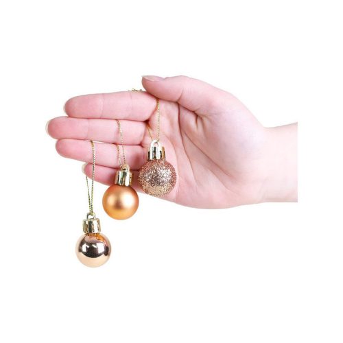 Karácsonyfadíszek 30 darab arany csillogó matt - Karácsonyi díszek, arany díszek