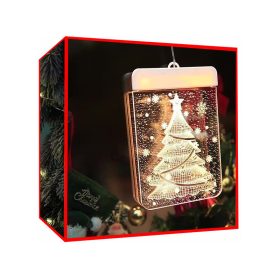   3D színes üvegablak dísz karácsonyi fények - Üvegablak dísz karácsonyra, fényekkel, 3D hatásban.