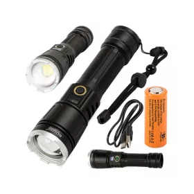   Katonai fényesített vezeték taktikai zseblámpa XHP160 zoom