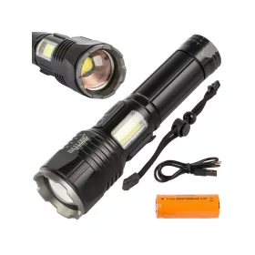   Taktikai zseblámpa Bailong Cree COB LED XHP160 teljesítménnyel - túlélő felszerelés, vadász lámpa, outdoor világítás