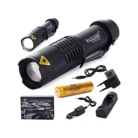   Taktikai LED zseblámpa zoom funkcióval - Bailong Cree XM-L3-U3