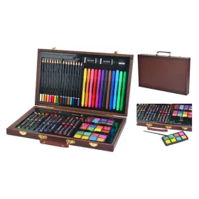   81 darabos festőkészlet kofferban - festés, művészet, hobbi, ecset, festék, kreatív, művészeti eszközök, színezés