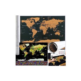   Világtérkép - karcolható kártya zászlókkal + kiegészítők 23442