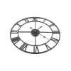 Retro fali óra - fekete, vintage design, falikaróra, modern időmérő, retró stílusú óra, dekorációs óra, falóra