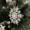 Karácsonyi gömbdíszek - hópelyhek, 12 darab, Ruhhy 22516