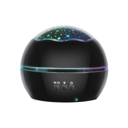 Éjjeli lámpa projektorral - fekete LP16857